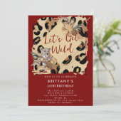 Leopard Print Party Animal Wild Jungle Birthday Kaart (Staand voorkant)