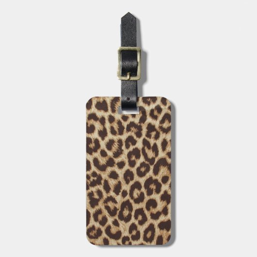 Leopard Print Party Bagagelabel (Voorkant verticaal)