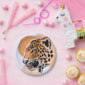 Leopard Print Party Borden Papieren Bordje (Feest)