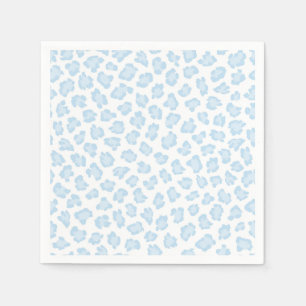 Leopard Print Pastel Blue Sweet Boy Dierenvriend Servet