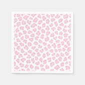 Leopard Print Pastel Roze Sweet Dierenvriend Girl Servet (Voorkant)