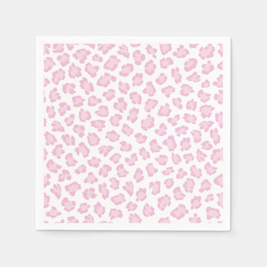 Leopard Print Pastel Roze Sweet Dierenvriend Girl Servet (Voorkant)