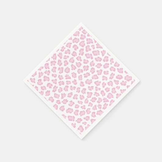 Leopard Print Pastel Roze Sweet Dierenvriend Girl Servet (Hoek)