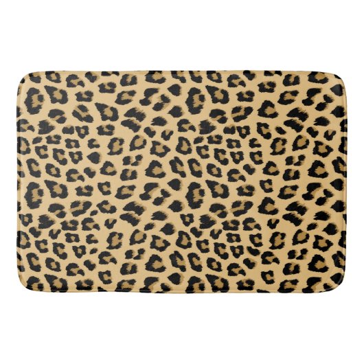 Leopard Print Patroon Badmat (Voorkant)