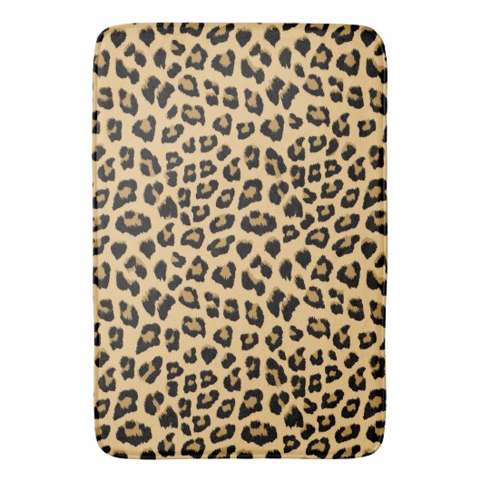 Leopard Print Patroon Badmat (Voorkant Verticaal)