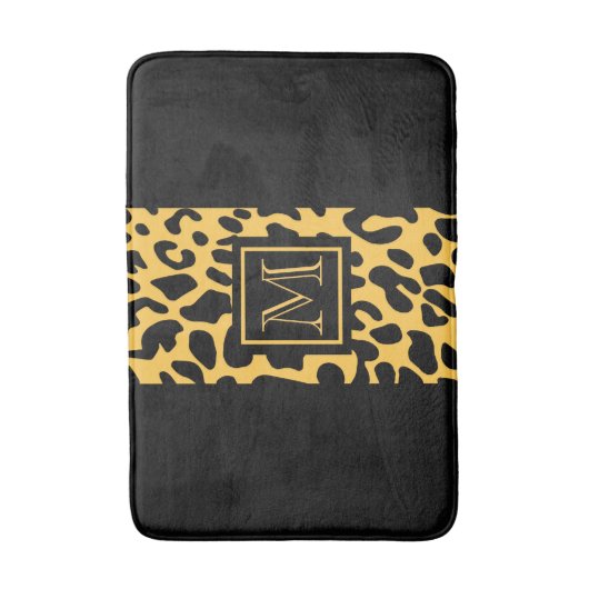 Leopard Print Patroon Badmat (Voorkant Verticaal)