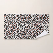 Leopard Print Patroon Blush Black White Chic Bad Handdoek (Handdoek)