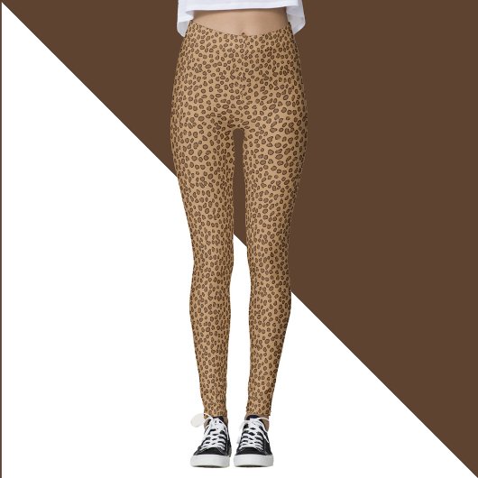 Leopard Print Patroon Bruin Leggings