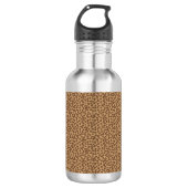 Leopard Print Patroon Bruin Waterfles (Voorkant)