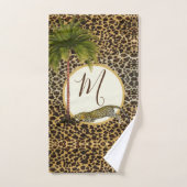 Leopard Print Patroon Elegant Palm Personal Bad Handdoek (Handdoek)