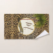 Leopard Print Patroon Elegant Palm Personal Bad Handdoek (Handdoek)