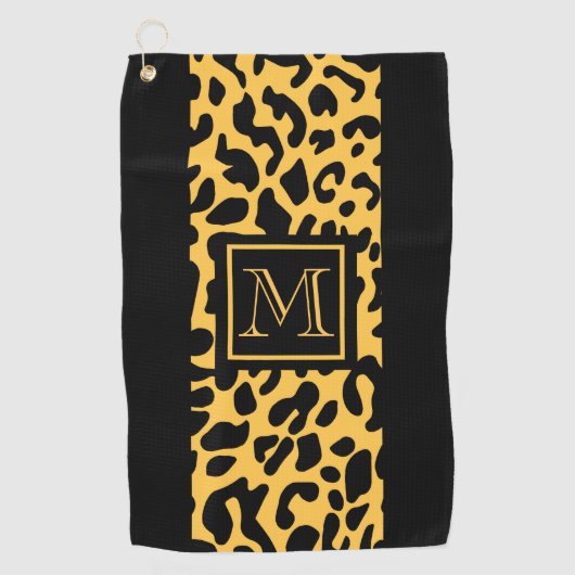 Leopard Print Patroon Golfhanddoek (Voorkant)