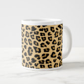 Leopard Print Patroon Grote Koffiekop (Voorkant rechts)