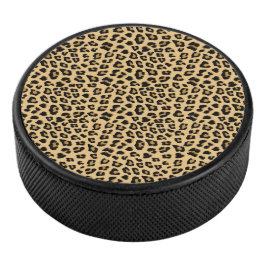 Leopard Print Patroon Hockey Puck