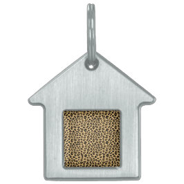 Leopard Print Patroon Huisdieren Naamplaatje