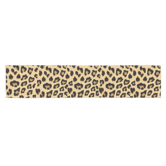 Leopard Print Patroon Korte Tafelloper (Horizontaal)