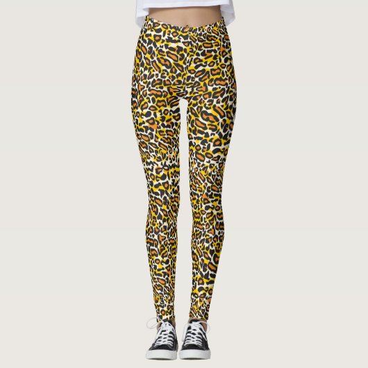 Leopard Print Patroon Leggings (Voorkant)
