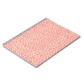 Leopard Print Patroon Living Coral White Notitieboek (Linkerzijde)