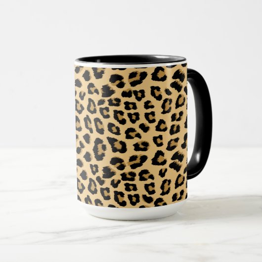 Leopard Print Patroon Mok (Voorkant rechts)