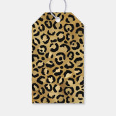 Leopard Print Patroon op gouden vrijgezellenfeest Cadeaulabel (Achterkant)