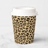 Leopard Print Patroon Papieren Bekers (Rechts)
