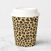 Leopard Print Patroon Papieren Bekers (Voorkant)