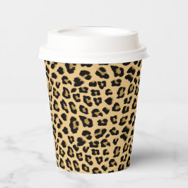 Leopard Print Patroon Papieren Bekers