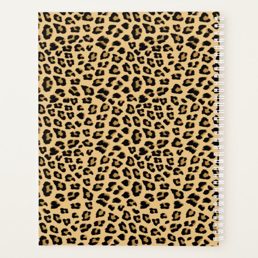 Leopard Print Patroon Planner (Achterkant)