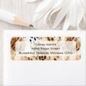 Leopard print patroon safari dier retour adres etiket (Insitu)