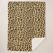Leopard Print Patroon Sherpa Deken (Voorkant)