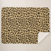 Leopard Print Patroon Sherpa Deken (Voorkant (horizontaal))