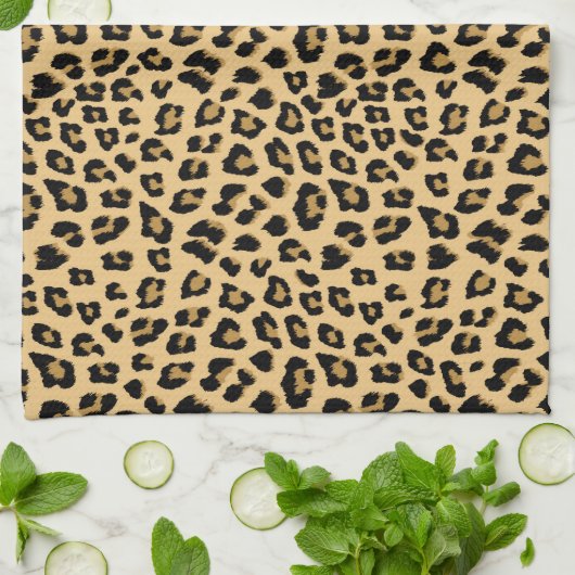 Leopard Print Patroon Theedoek (Gevouwen)