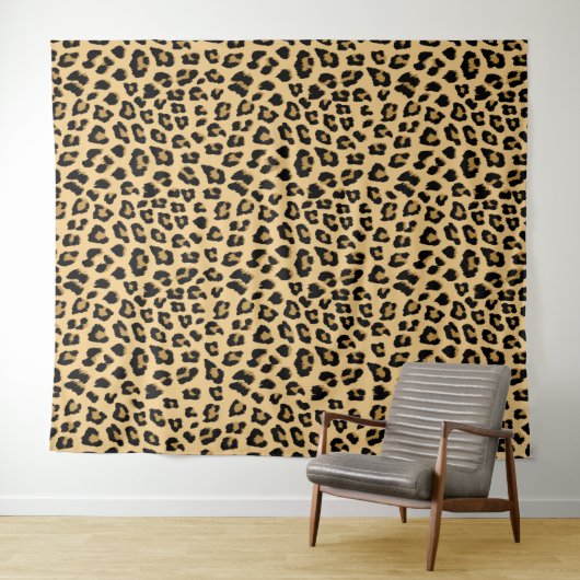 Leopard Print Patroon Wandkleed (In Situ (horizontaal))