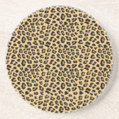 Leopard Print Patroon Zandsteen Onderzetter (Voorkant)