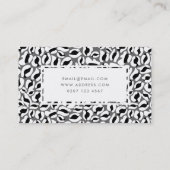 Leopard Print Pattern Beauty Spray Tan Salon Visitekaartje (Achterkant)