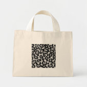 Leopard Print Pattern, Black and Grey. Mini Tote Bag (Voorkant)