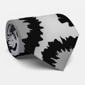 Leopard Print Pattern, Black and Grey. Stropdas (Opgerold)