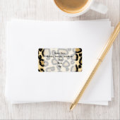 Leopard Print Pattern, Brown and Black. Etiket (Insitu)
