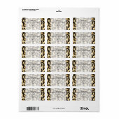 Leopard Print Pattern, Brown and Black. Etiket (Full Sheet)