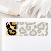 Leopard Print Pattern, Brown and Black. Etiket (Insitu)