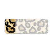 Leopard Print Pattern, Brown and Black. Etiket (Voorkant)