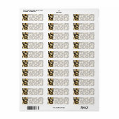 Leopard Print Pattern, Brown and Black. Etiket (Full Sheet)