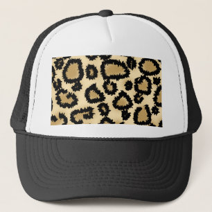 Leopard Print Pattern, Bruin en Zwart. Trucker Pet