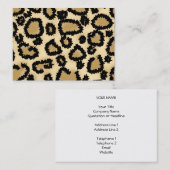 Leopard Print Pattern, Bruin en Zwart. Visitekaartje (Voorkant / Achterkant)