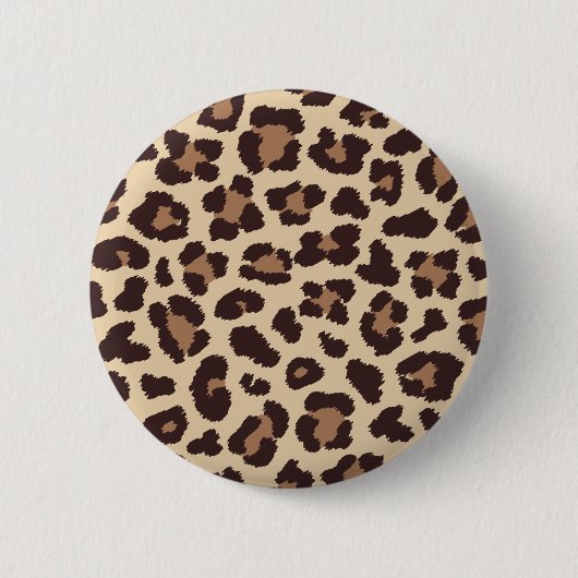 Leopard Print Pattern Button (Voorkant)