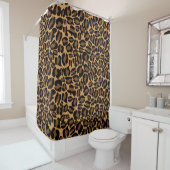 Leopard Print Pattern Classic Oerwoud Cheetah Douchegordijn (In situ)