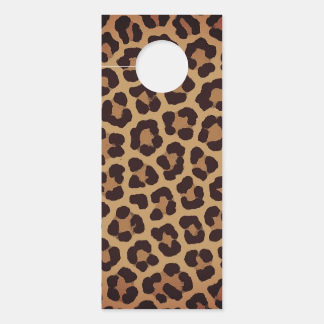 Leopard Print Pattern Deurhanger (Voorkant)