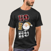 Leopard Print Pattern Ho Ho Ho Buffalo Plaid Chris T-shirt (Voorkant)