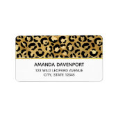 Leopard Print Pattern in Gold and Black Label (Voorkant)