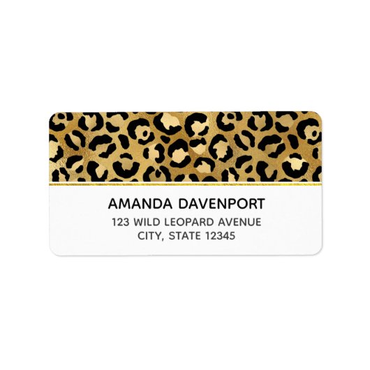Leopard Print Pattern in Gold and Black Label (Voorkant)